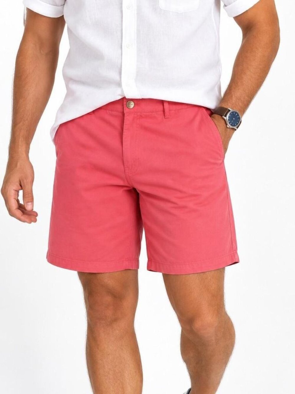 Shore Men’s Coral Chino Shorts NWT $98 MSRP Resort Preppy Style